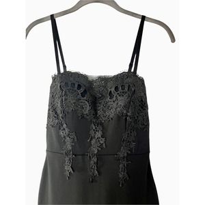 Haute Monde Embroider Embellished Black Dress, Size S